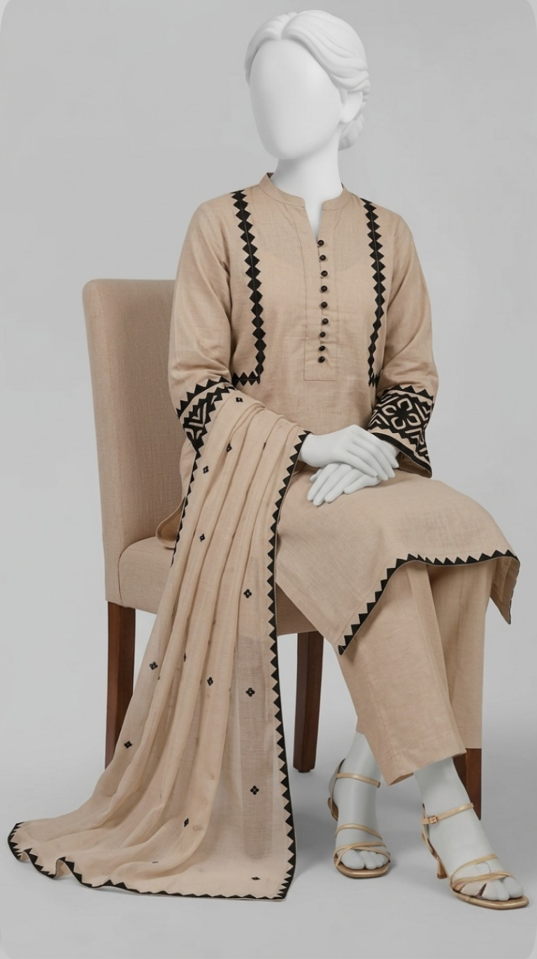 Haseen - Beige and Black