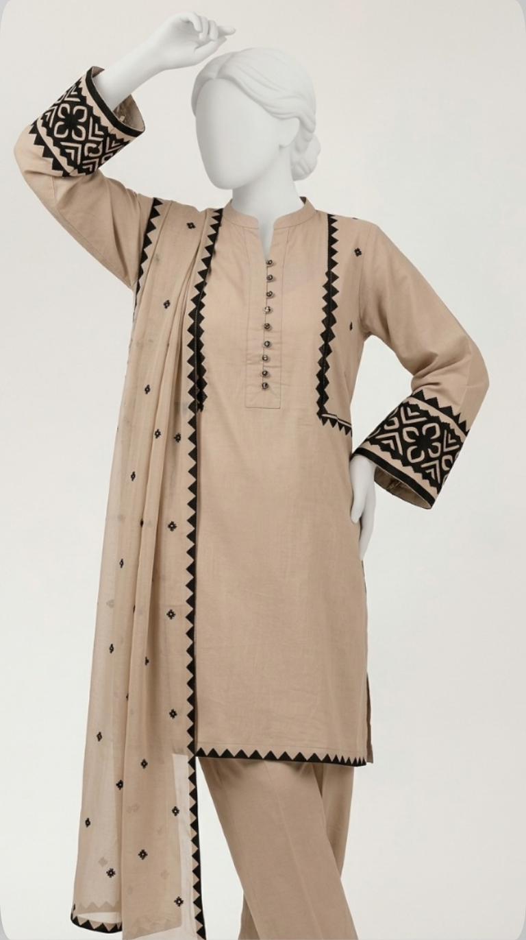 Haseen - Beige and Black