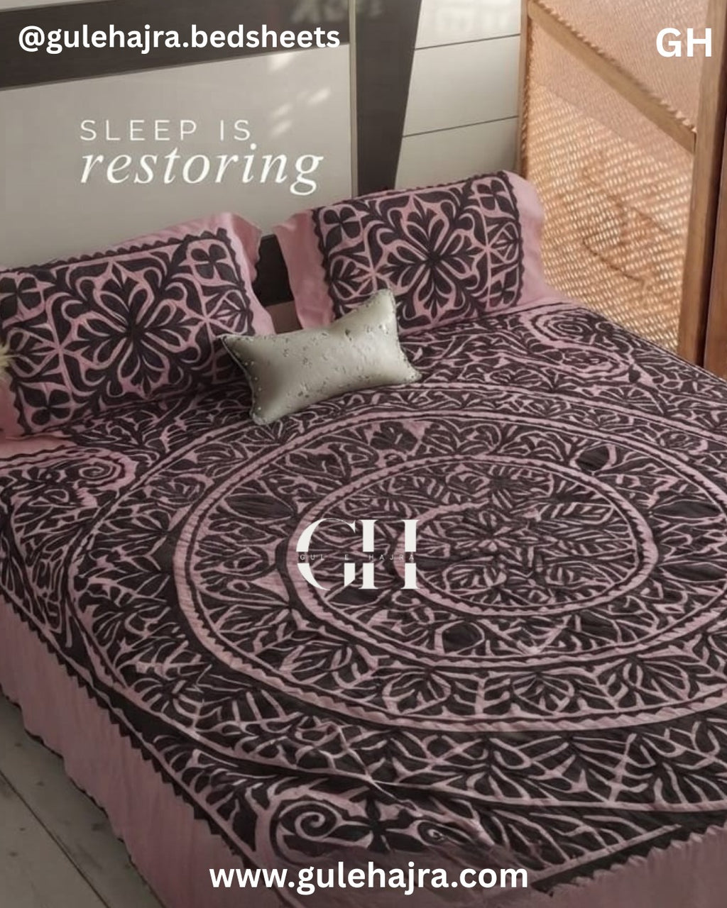 Gulabi - 3pc bedsheets